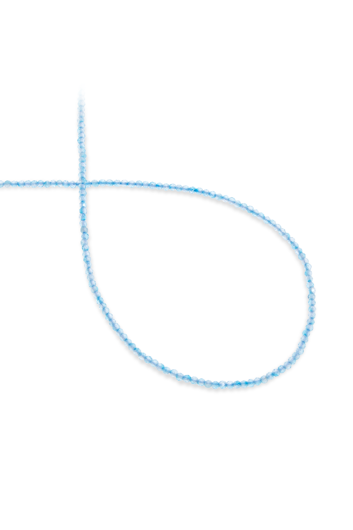 Cam Mavi Topaz Doğal Taş Faset Küre Kesim 2mm Dizi