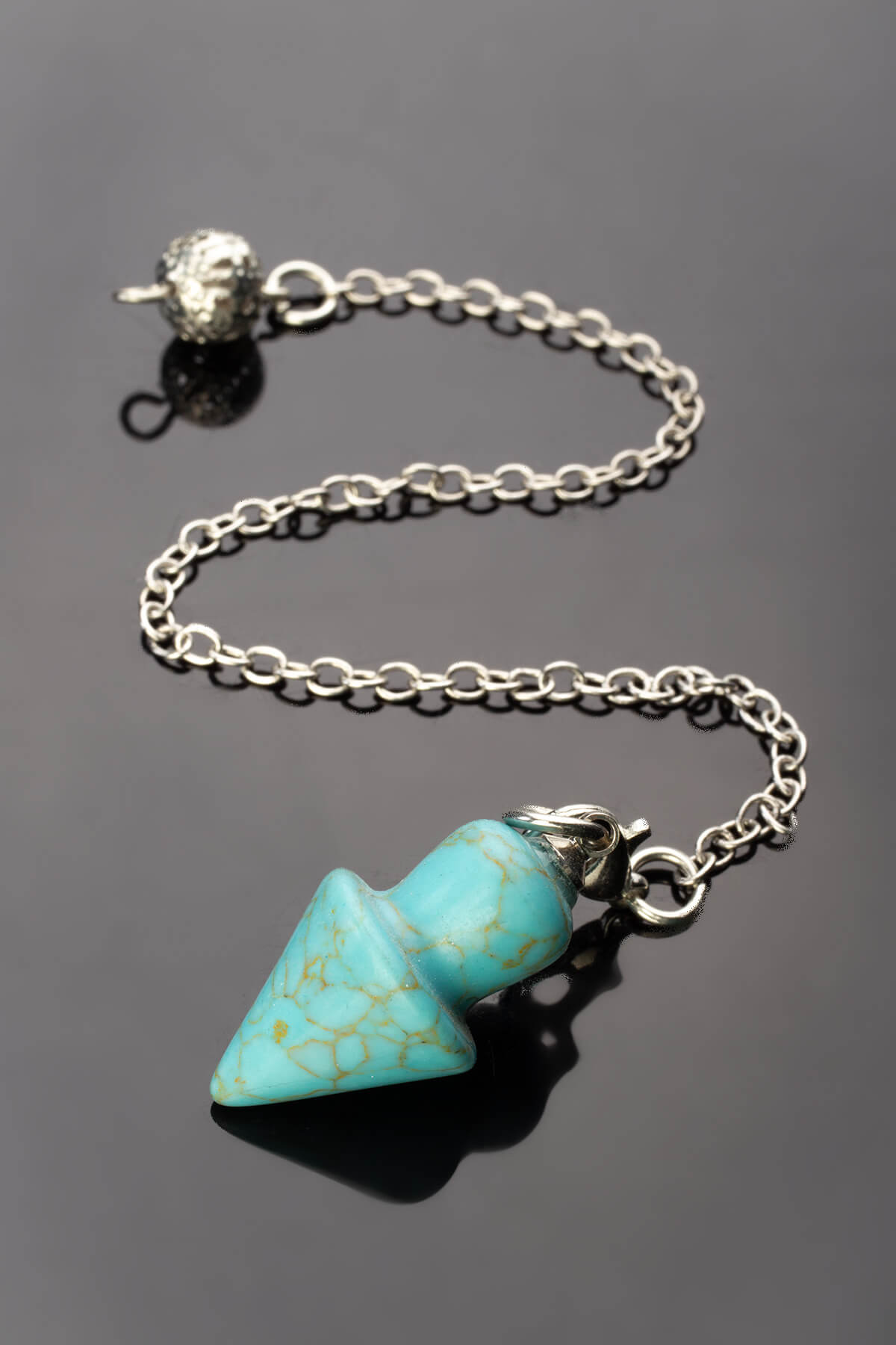 Turkuaz Doğal Taş 15x23mm Pandül Sarkaç