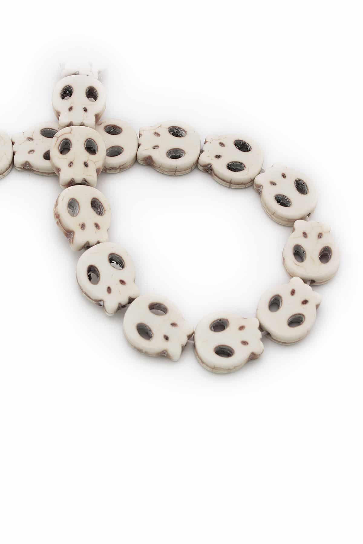 Turkuaz Sıkma Beyaz Hayalet Kesim 13x15mm Dizi