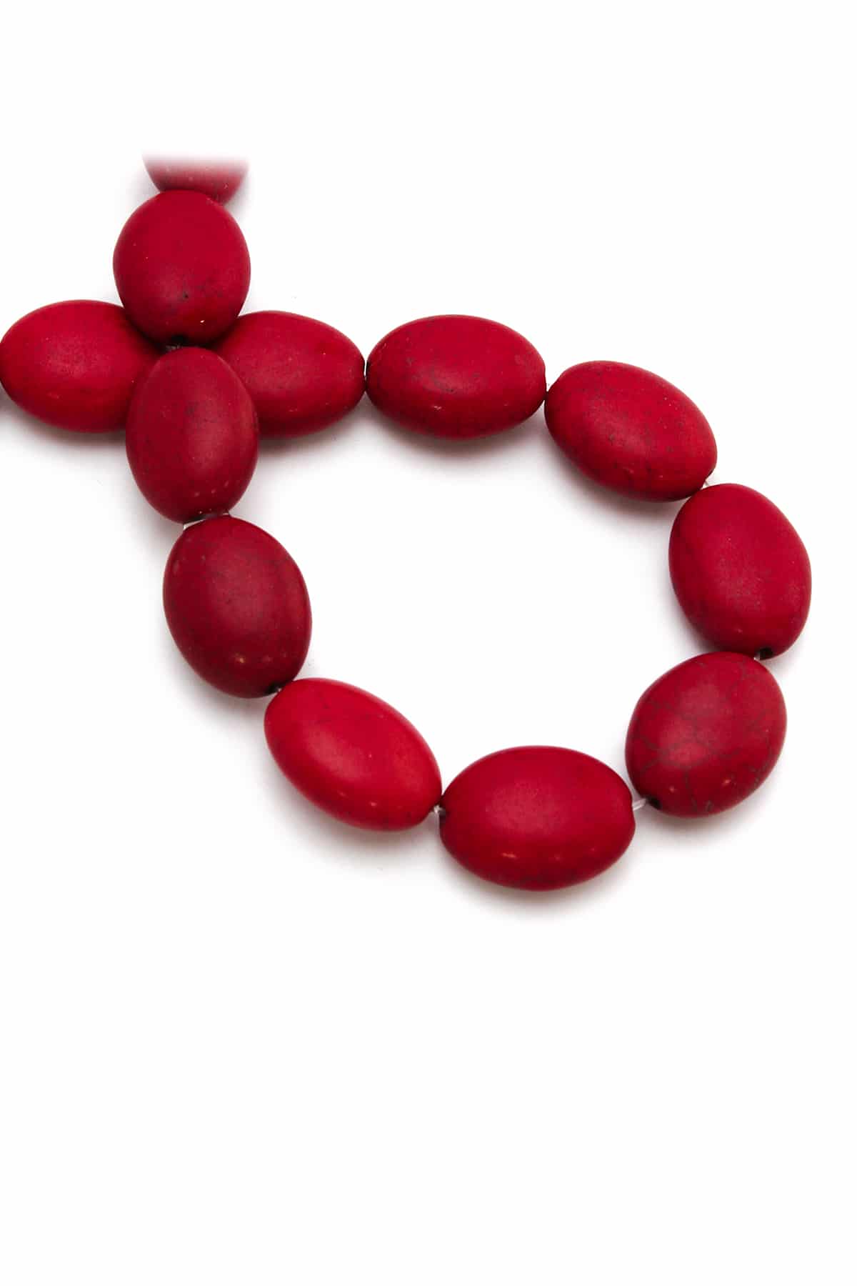 Turkuaz Sıkma Kırmızı Oval Kesim 13x18mm Dizi