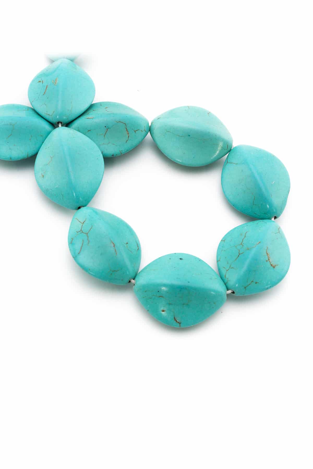 Turkuaz Sıkma Mavi Oval Kesim 23x29mm Dizi