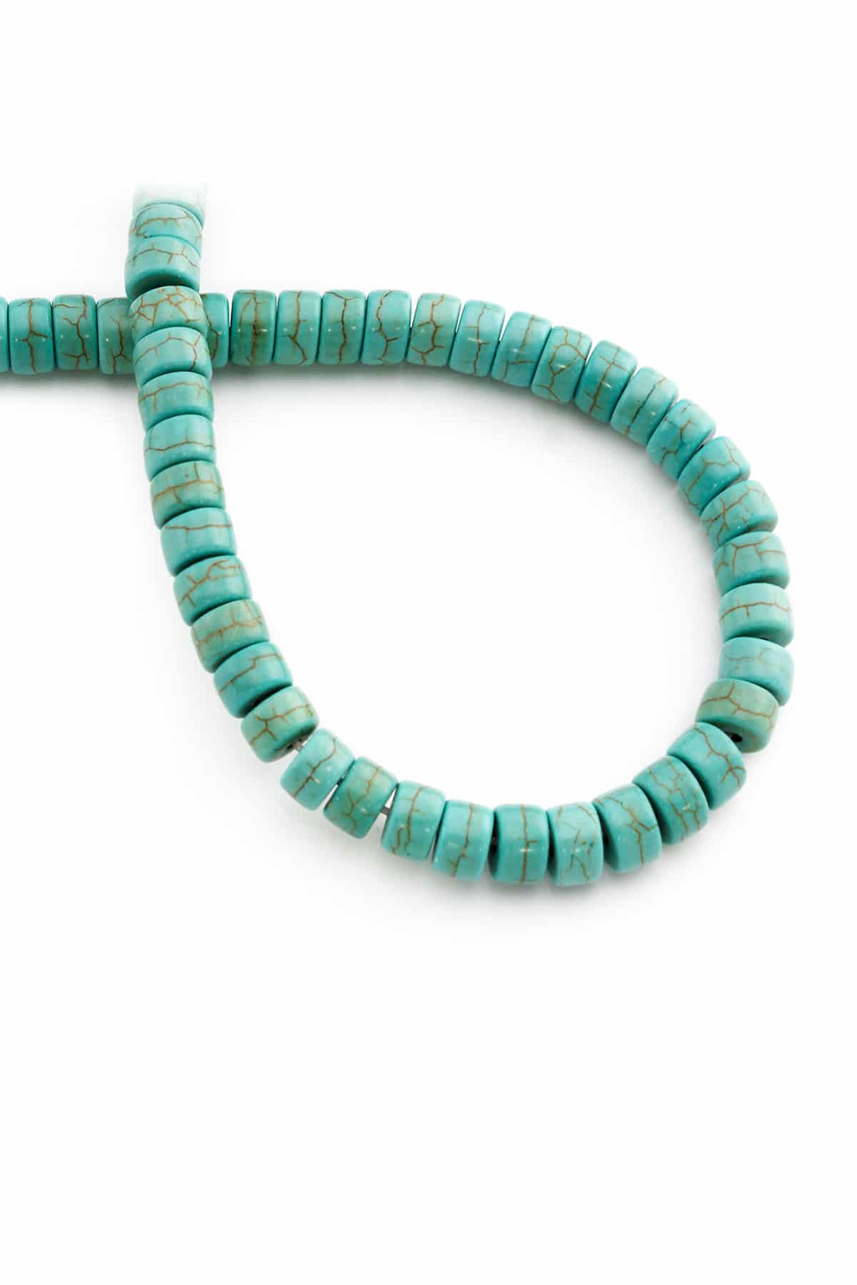 Turquoise Squeezing Natural Stone Washer Cut 7X4mm String Of Beads