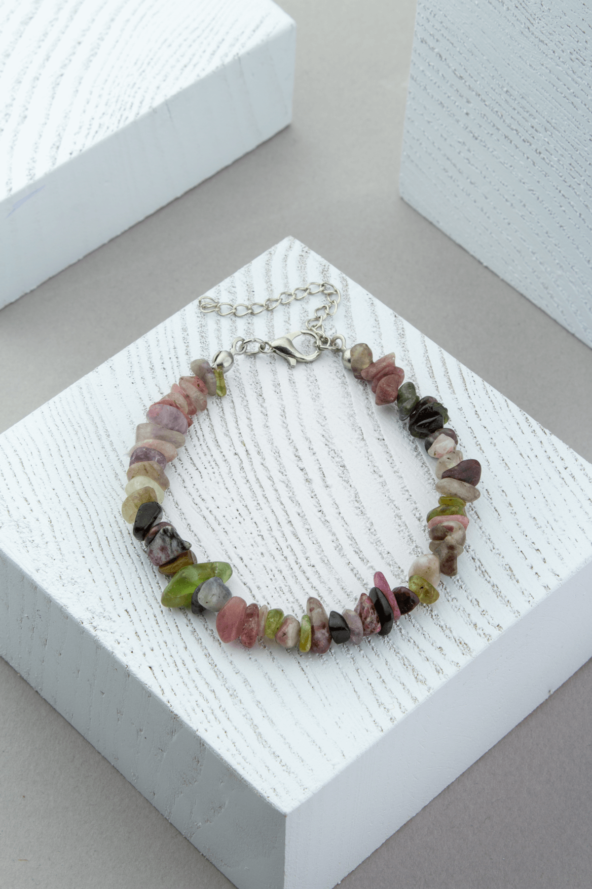 Turmalin Doğal Kırık Taş Bileklik