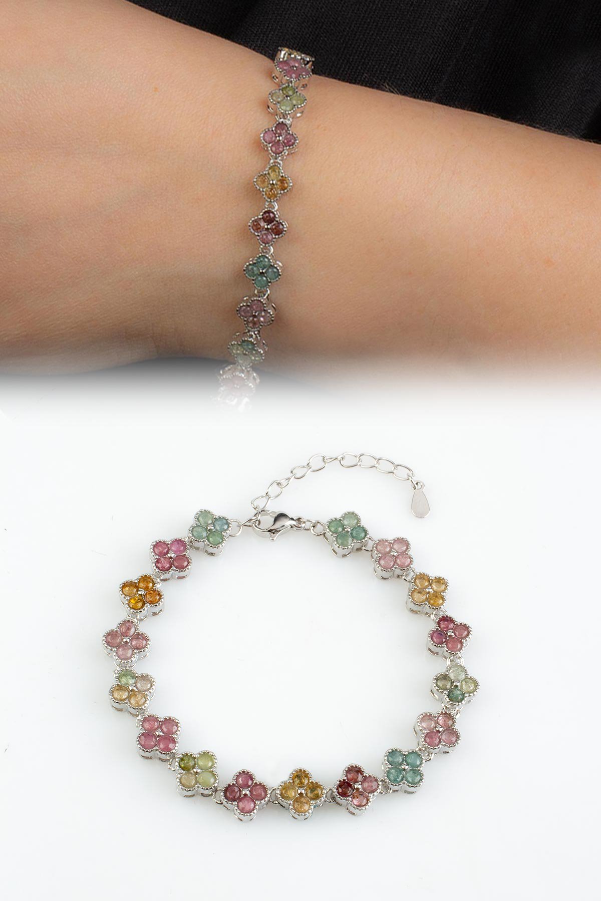 Turmalin Doğal Taş Zincir Bileklik