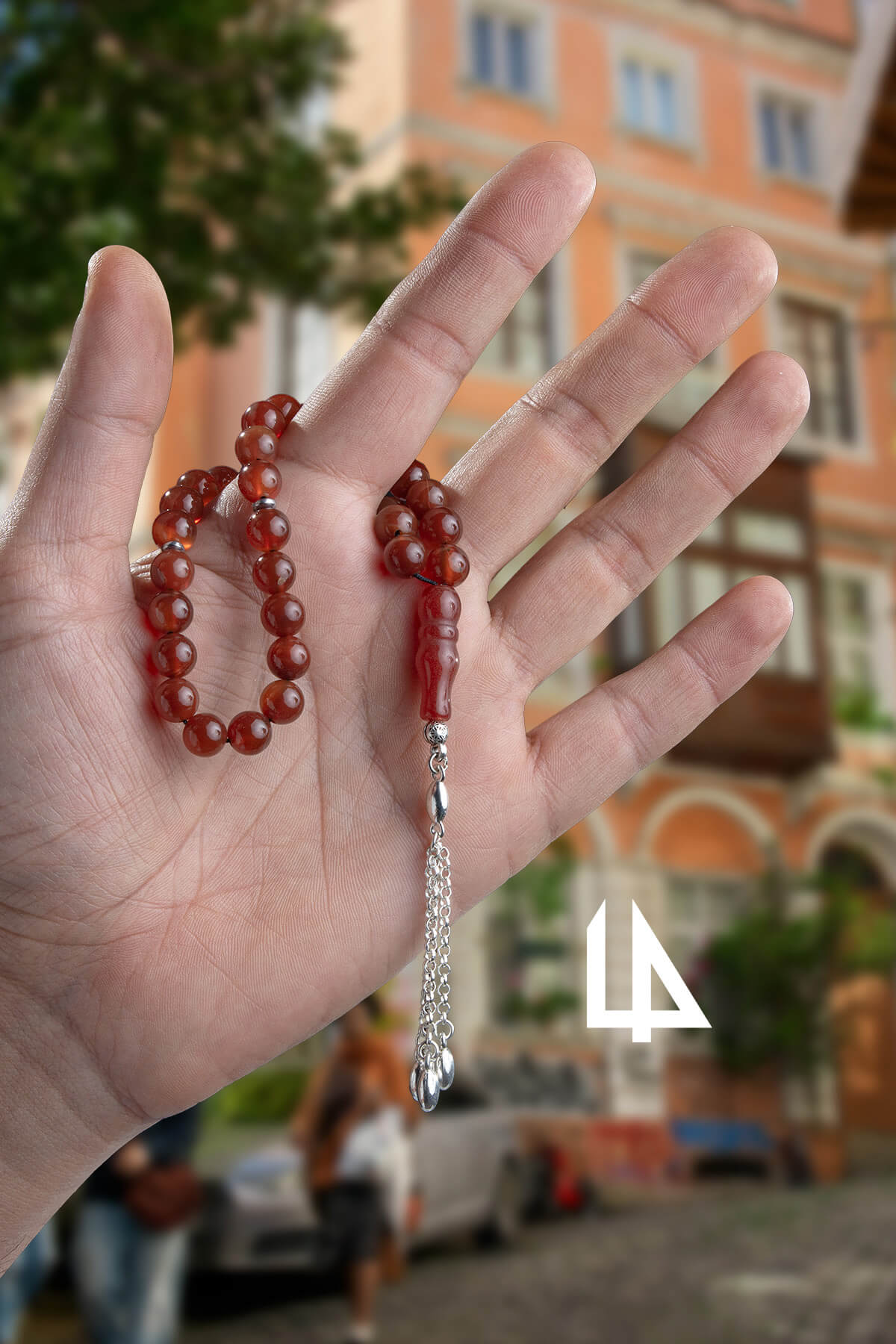 Yemen Akik Doğal Taş Küre Kesim 33 lü 8mm Tesbih