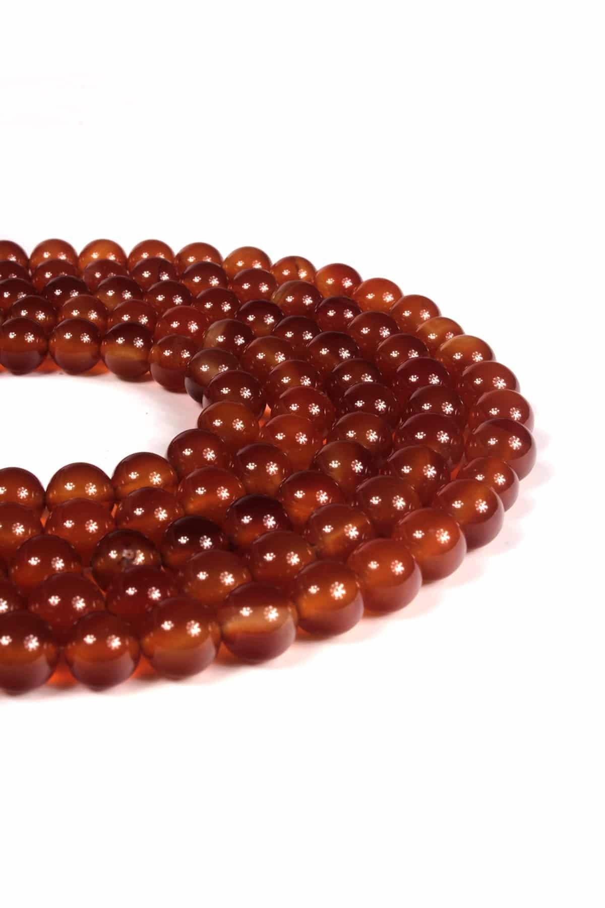 Yemen Akik Doğal Taş Küre Kesim 8mm Dizi