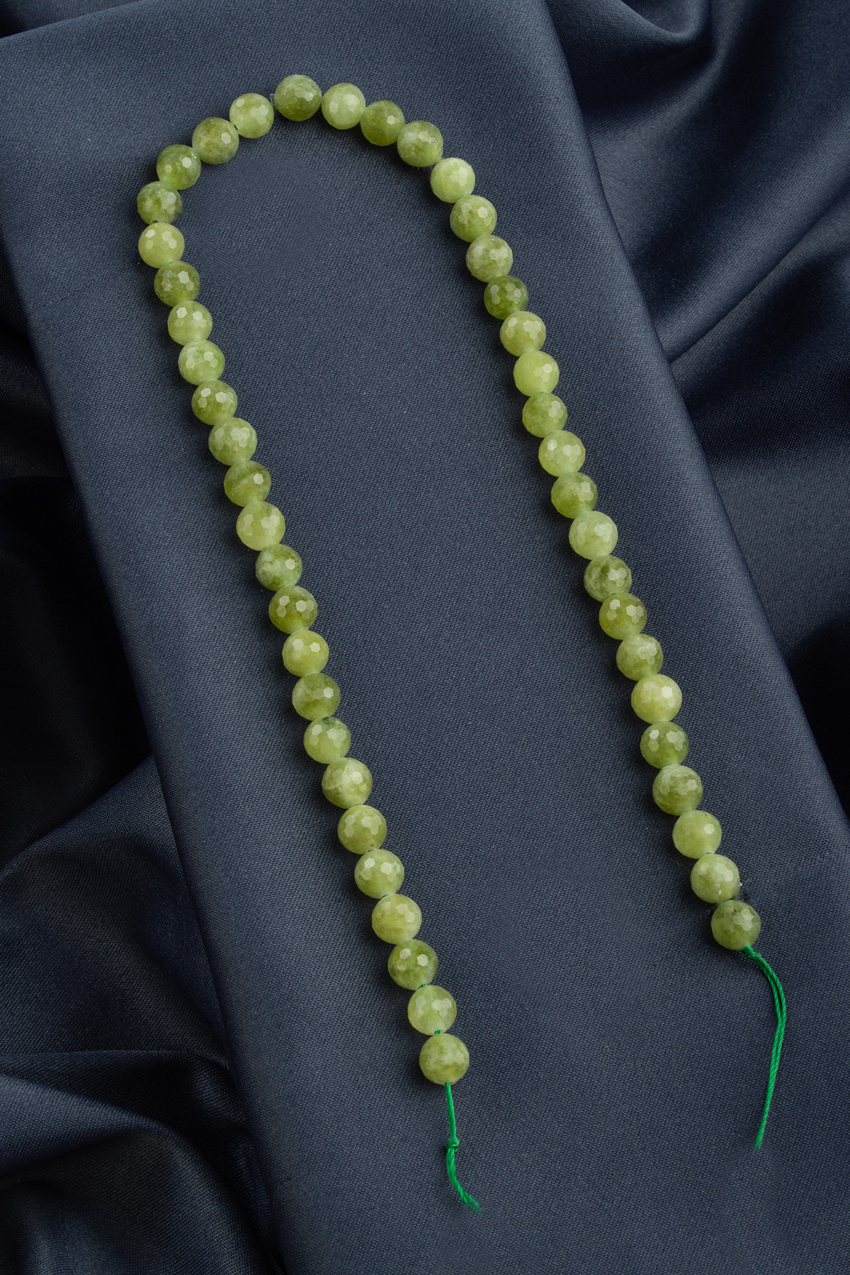 Yeşil Garnet Doğal Taş Faset Küre Kesim 8mm Dizi