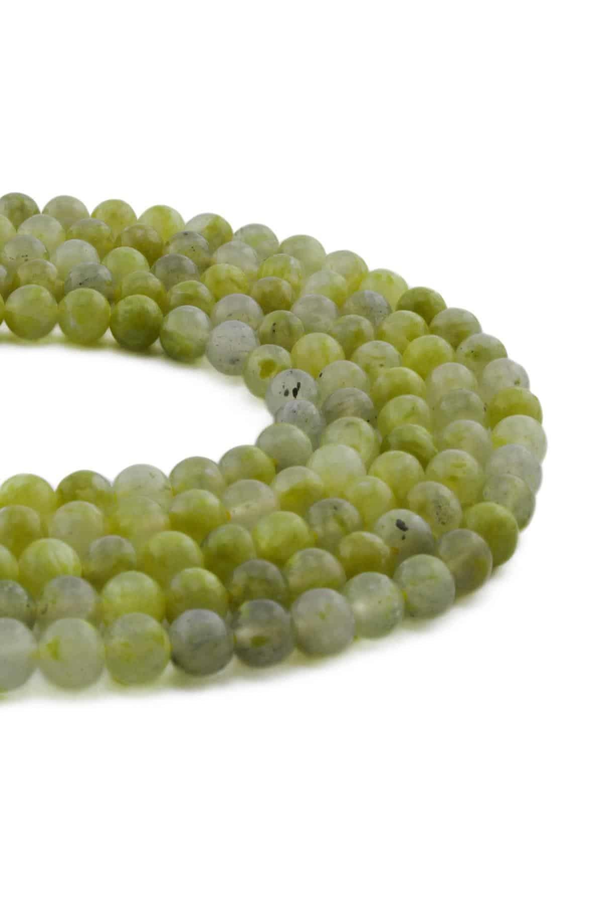 Yeşil Kuvars Doğal Taş Küre Kesim 6mm Dizi