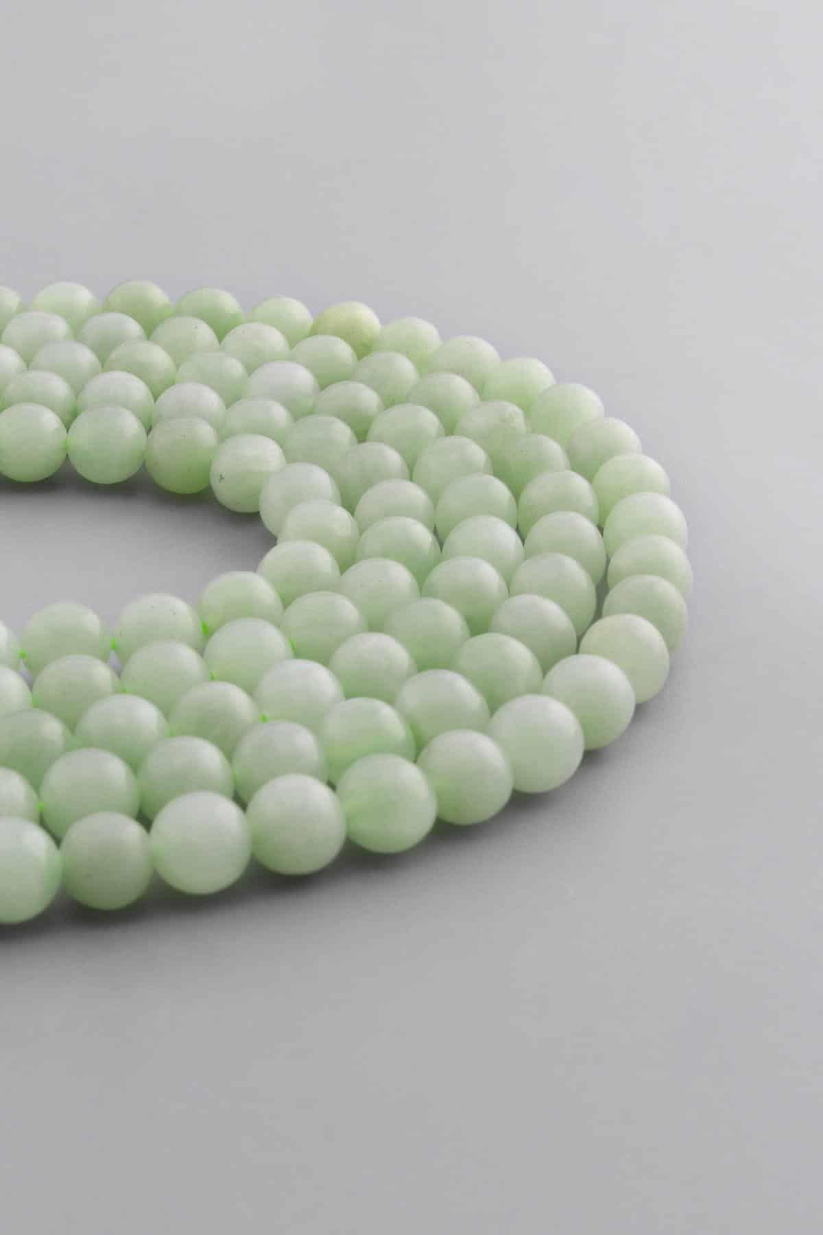 Jade Natural Stone Lemon Yellow Globe Cut 8mm String Of Beads