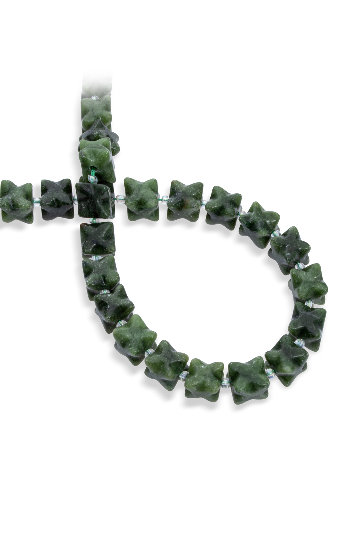 Yeşim Kuvars Doğal Taş Küp Yıldız Kesim 10x10mm Dizi