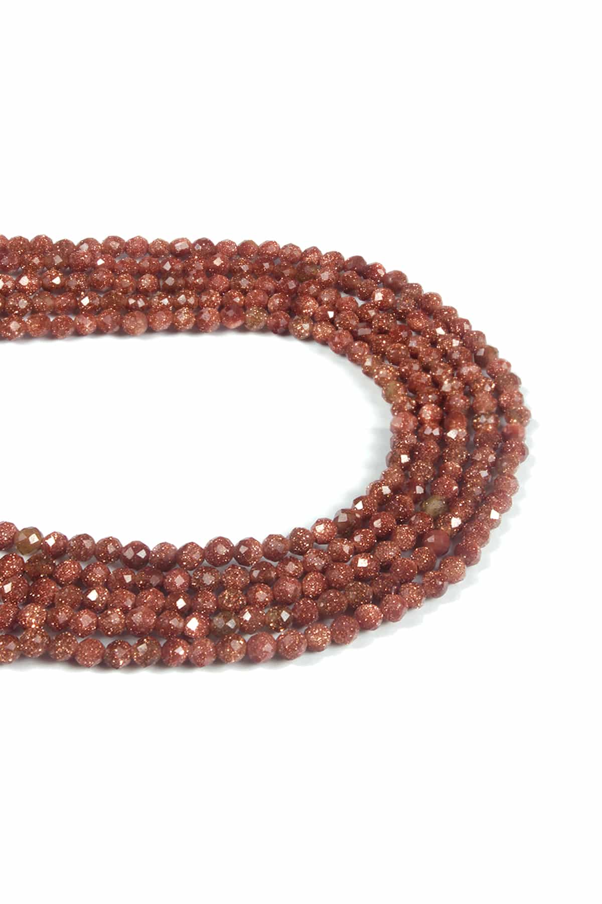 Yıldız Taşı Doğal Taş Parlak Turuncu Küre Küre Kristal Kesim 2mm Dizi