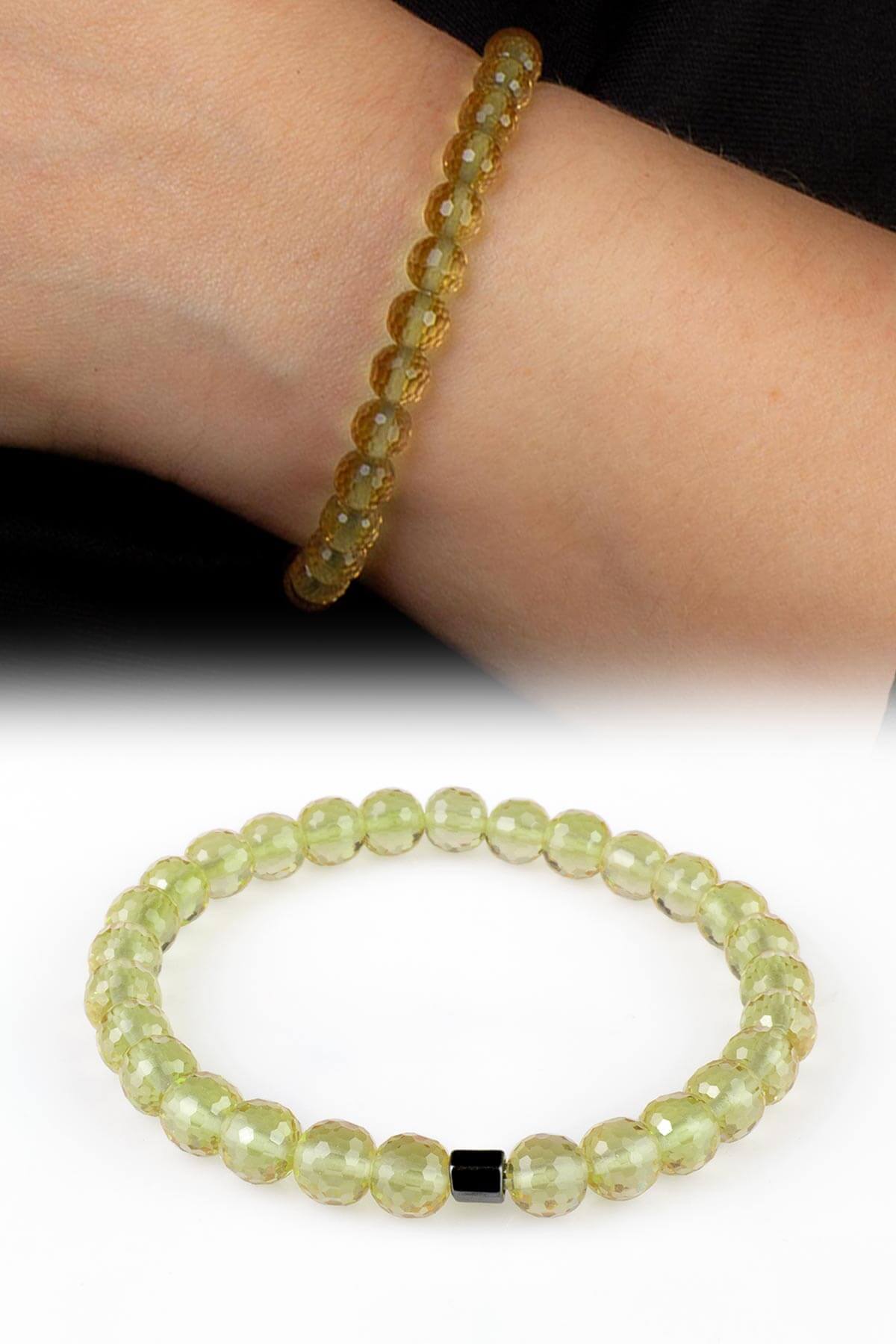 Zultanit Doğal Taş Faset Küre Kesim 6mm Bileklik