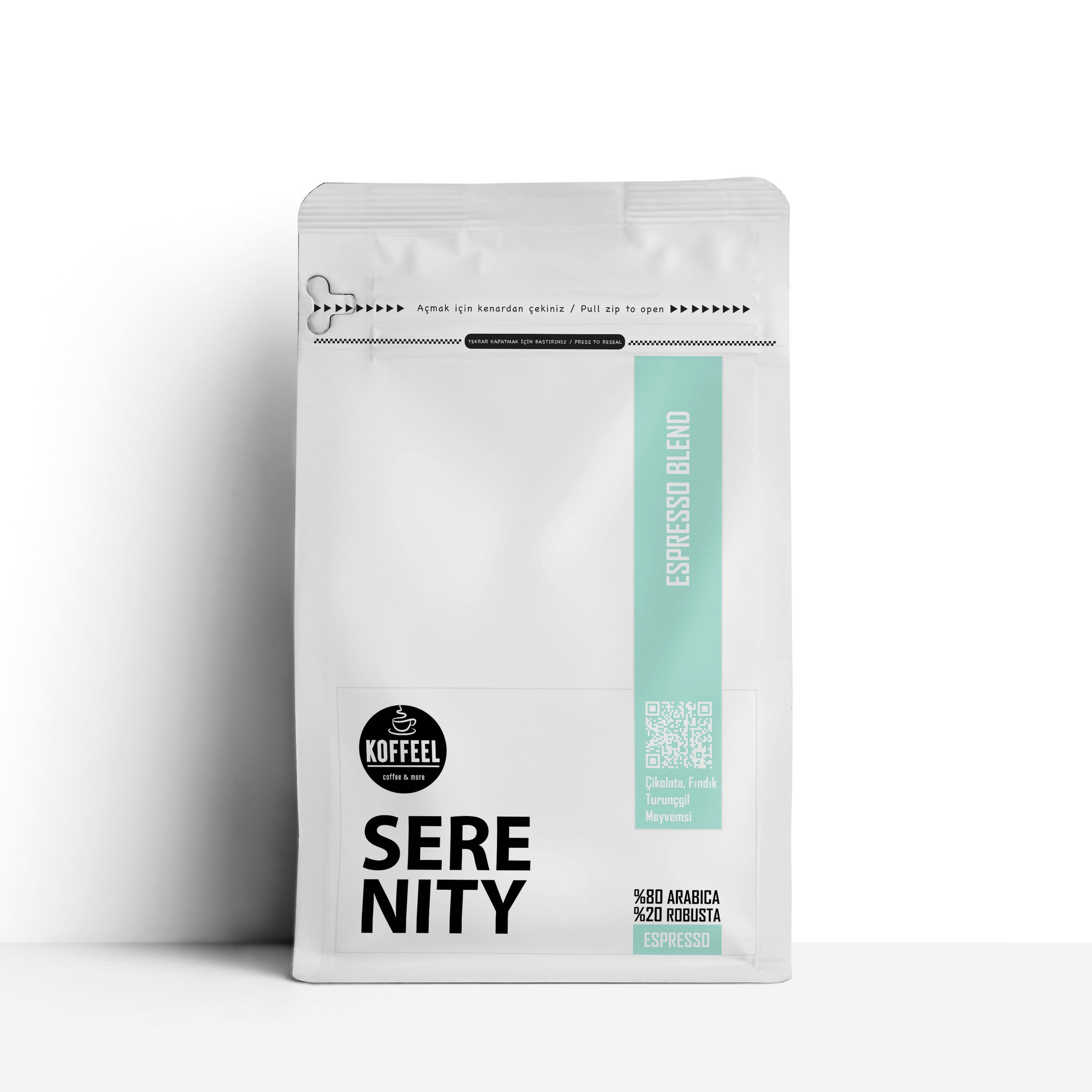 Serenity Espresso Kahve Harmanı % 80 Arabica % 20 Robusta