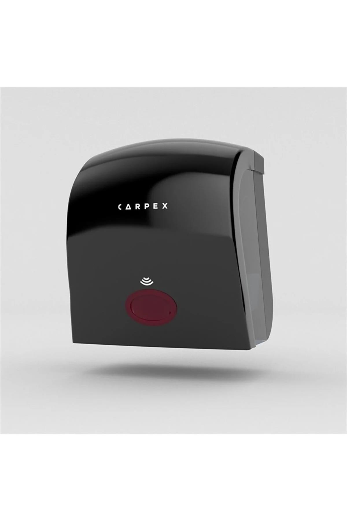 Carpex Siyah Renk Nature Sensörlü Fotoselli Butonlu Otomatik Elektrikli ve  Pilli Hareketli Kağıt Havlu Makinesi