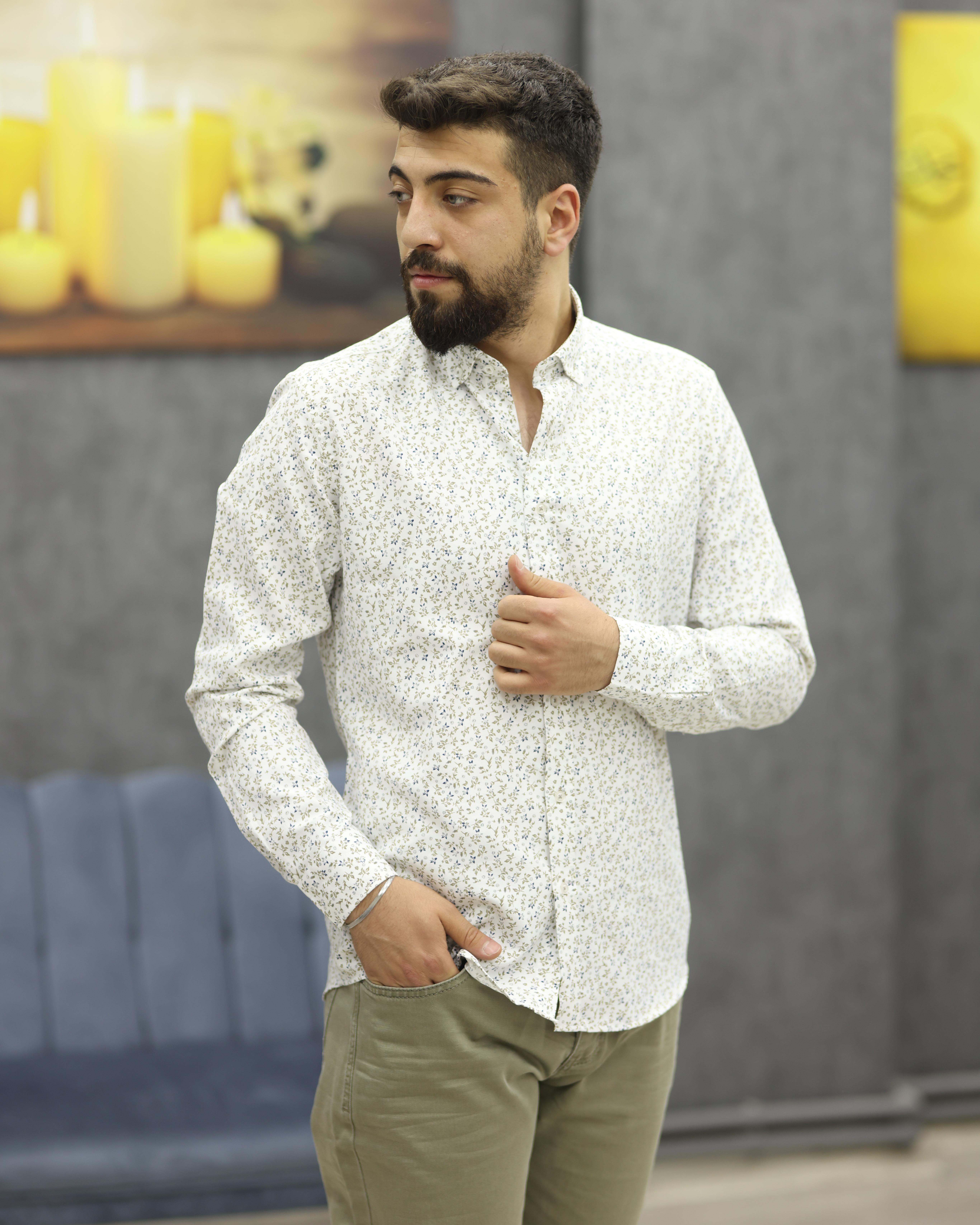 ASSENTE 977 SLİMFİT EMPİRME U.KOL GÖMLEK(YEŞİL)