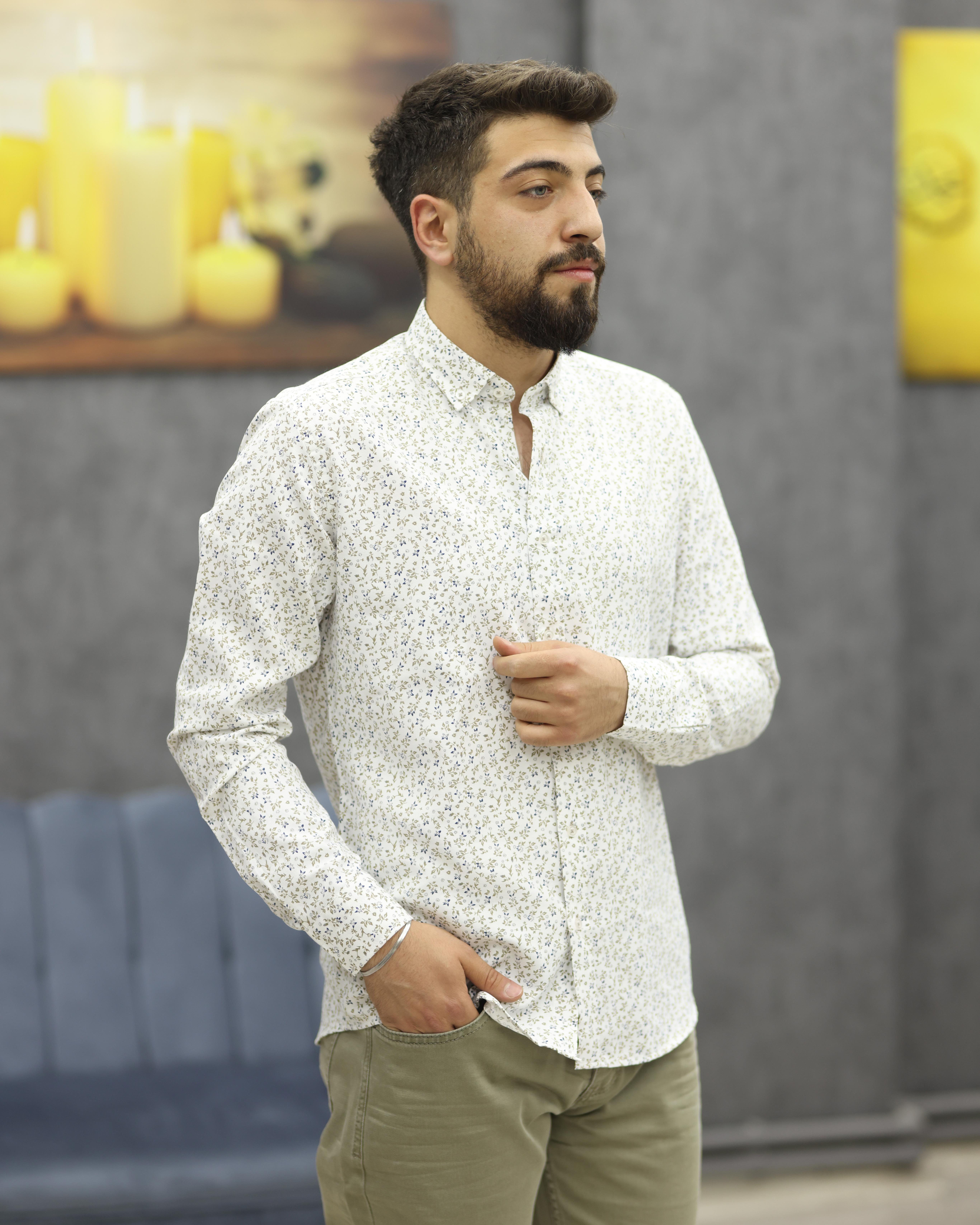 ASSENTE 977 SLİMFİT EMPİRME U.KOL GÖMLEK(YEŞİL)