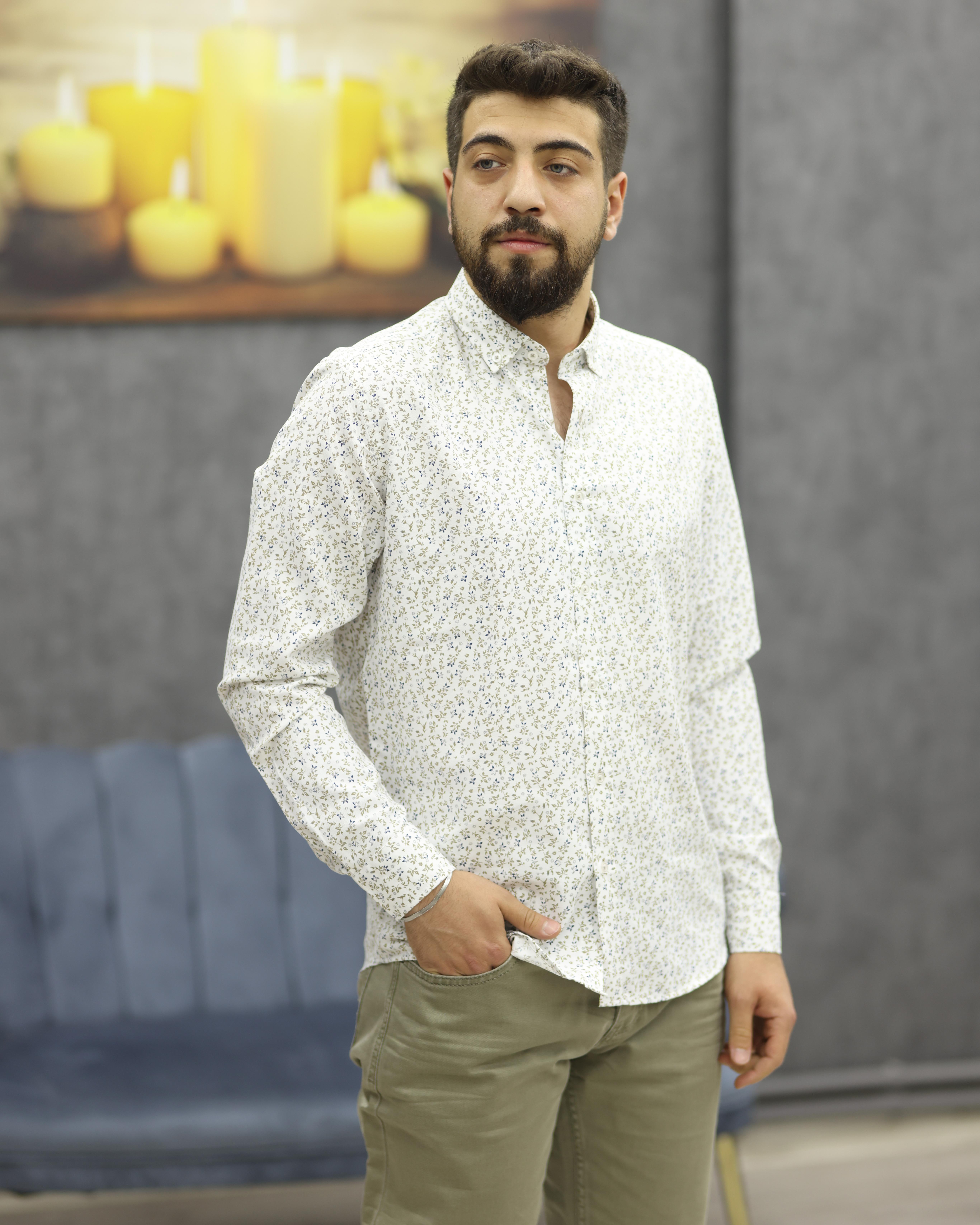 ASSENTE 977 SLİMFİT EMPİRME U.KOL GÖMLEK(YEŞİL)