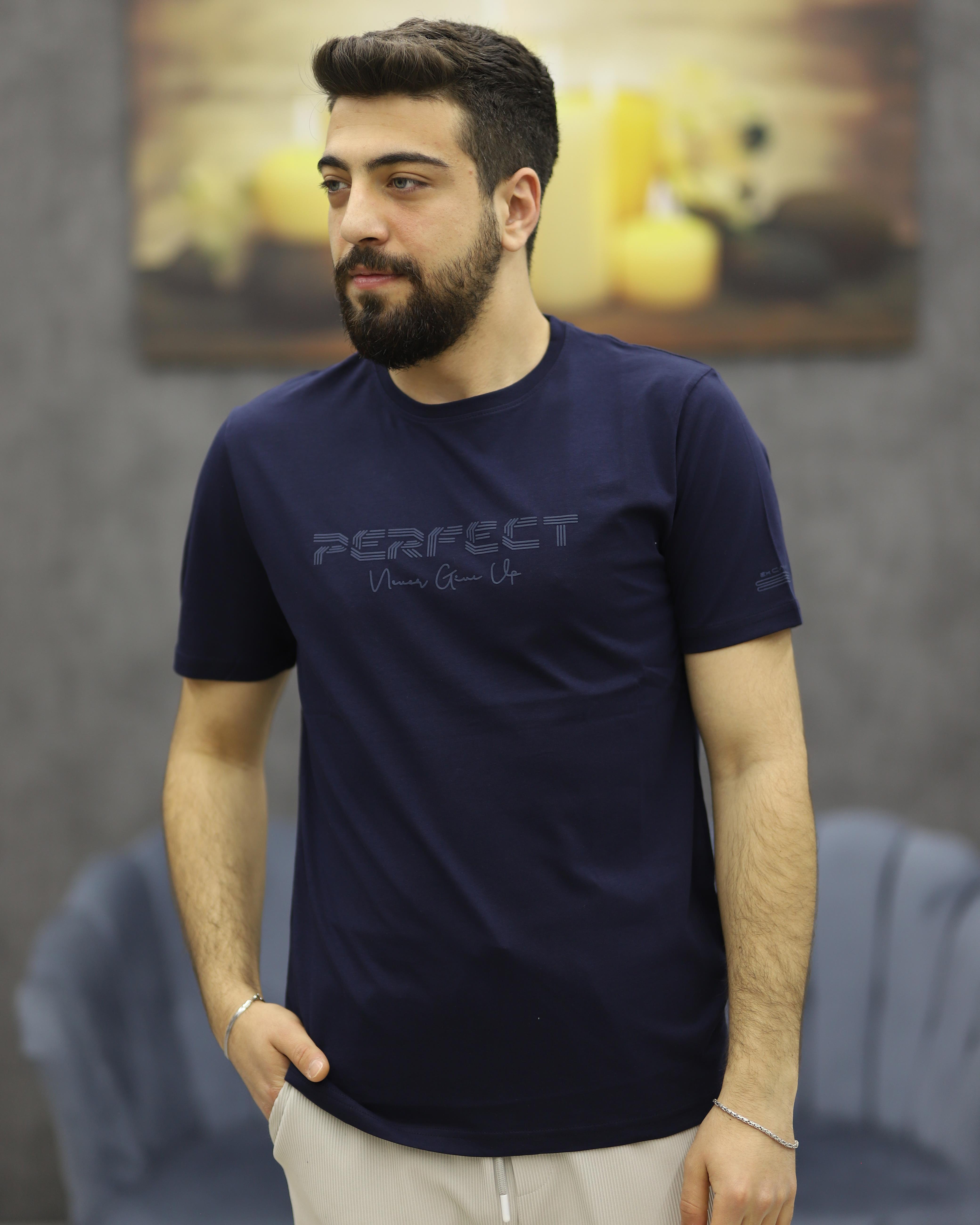 POOLL PARK 243425 BİSİKLET YAKA TİŞÖRT(LACİVERT)