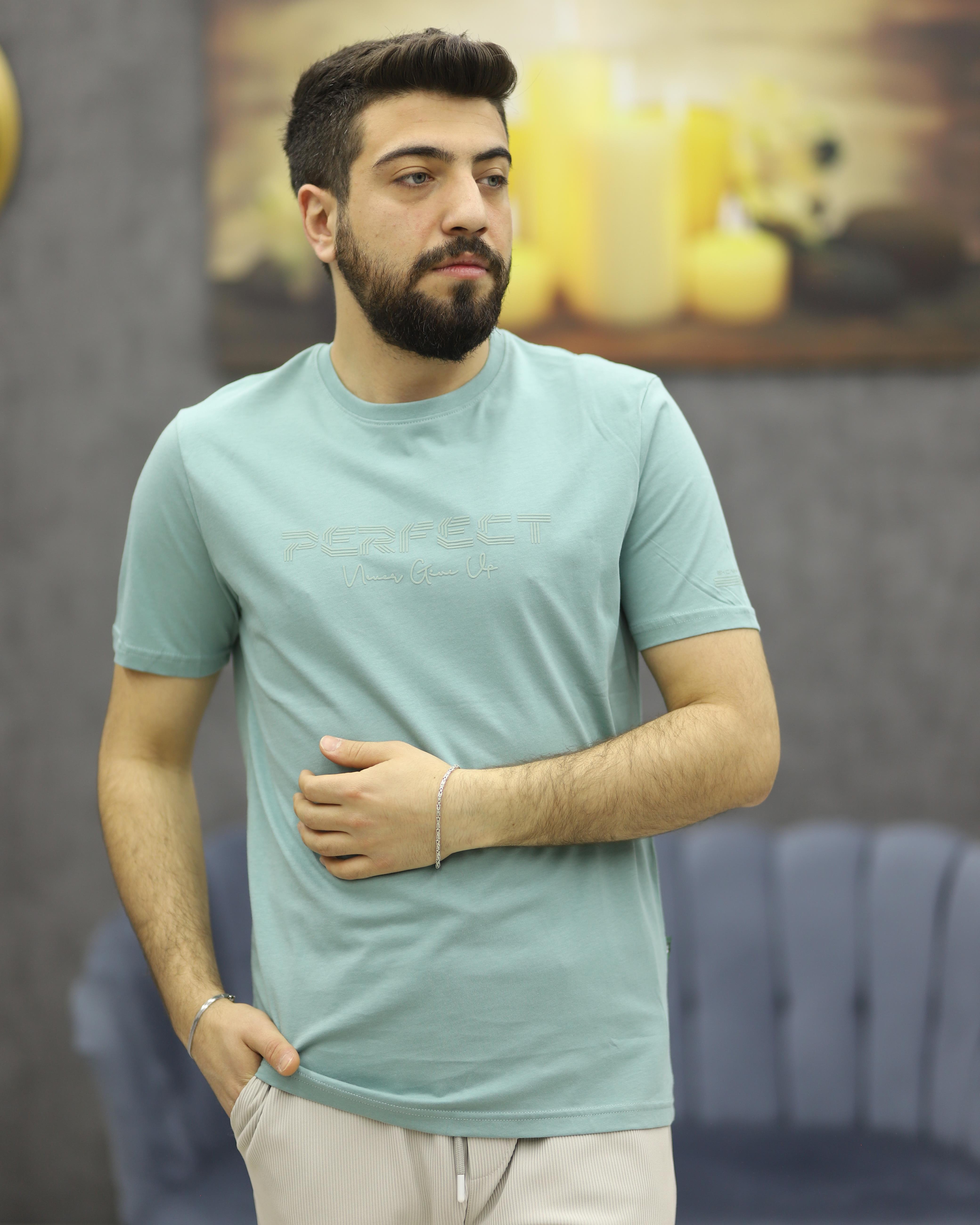 POOLL PARK 243425 BİSİKLET YAKA TİŞÖRT(MİNT)