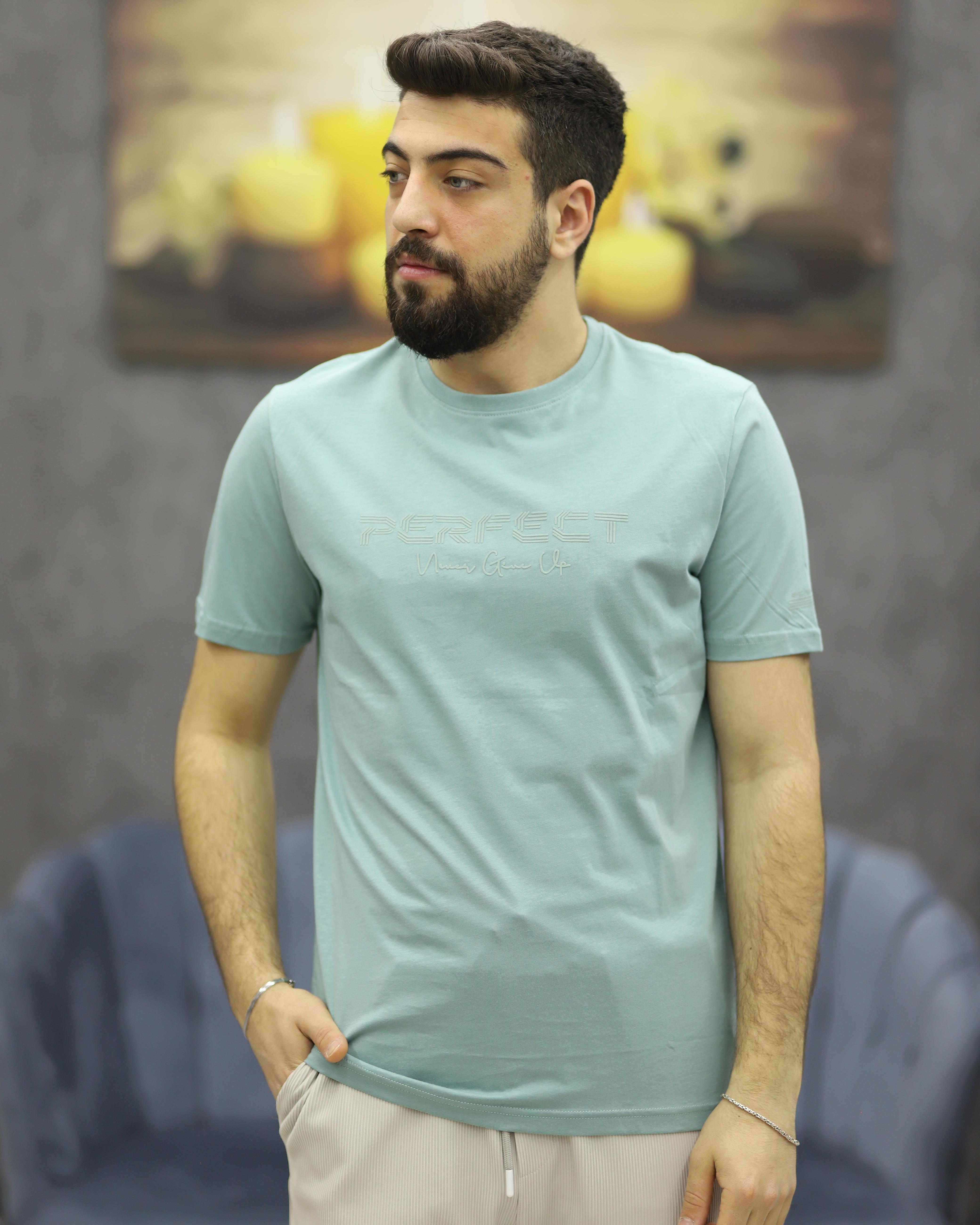 POOLL PARK 243425 BİSİKLET YAKA TİŞÖRT(MİNT)