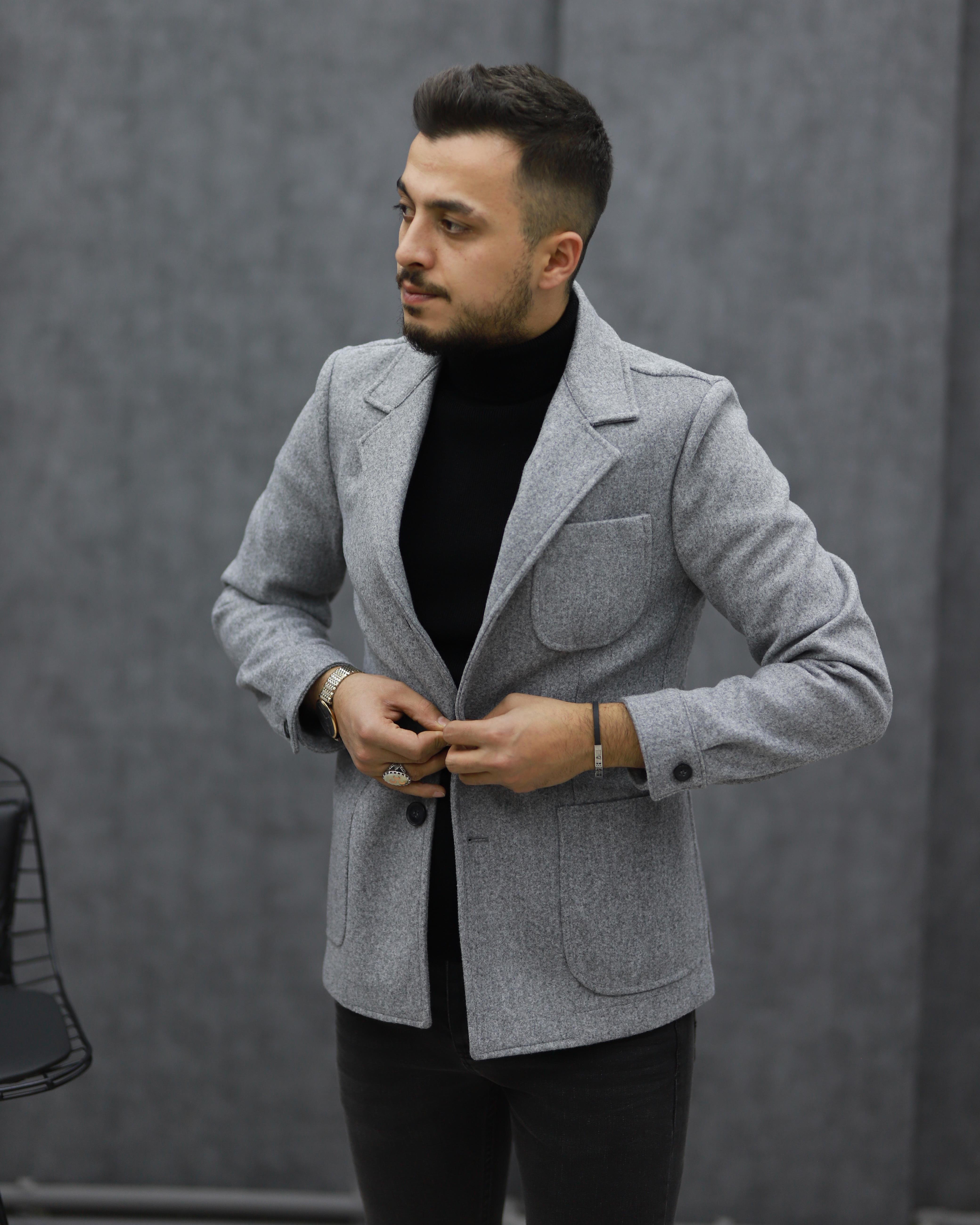 RAVMEN 6198 TORBA CEP KAŞE SPOR CEKET(A.GRİ)