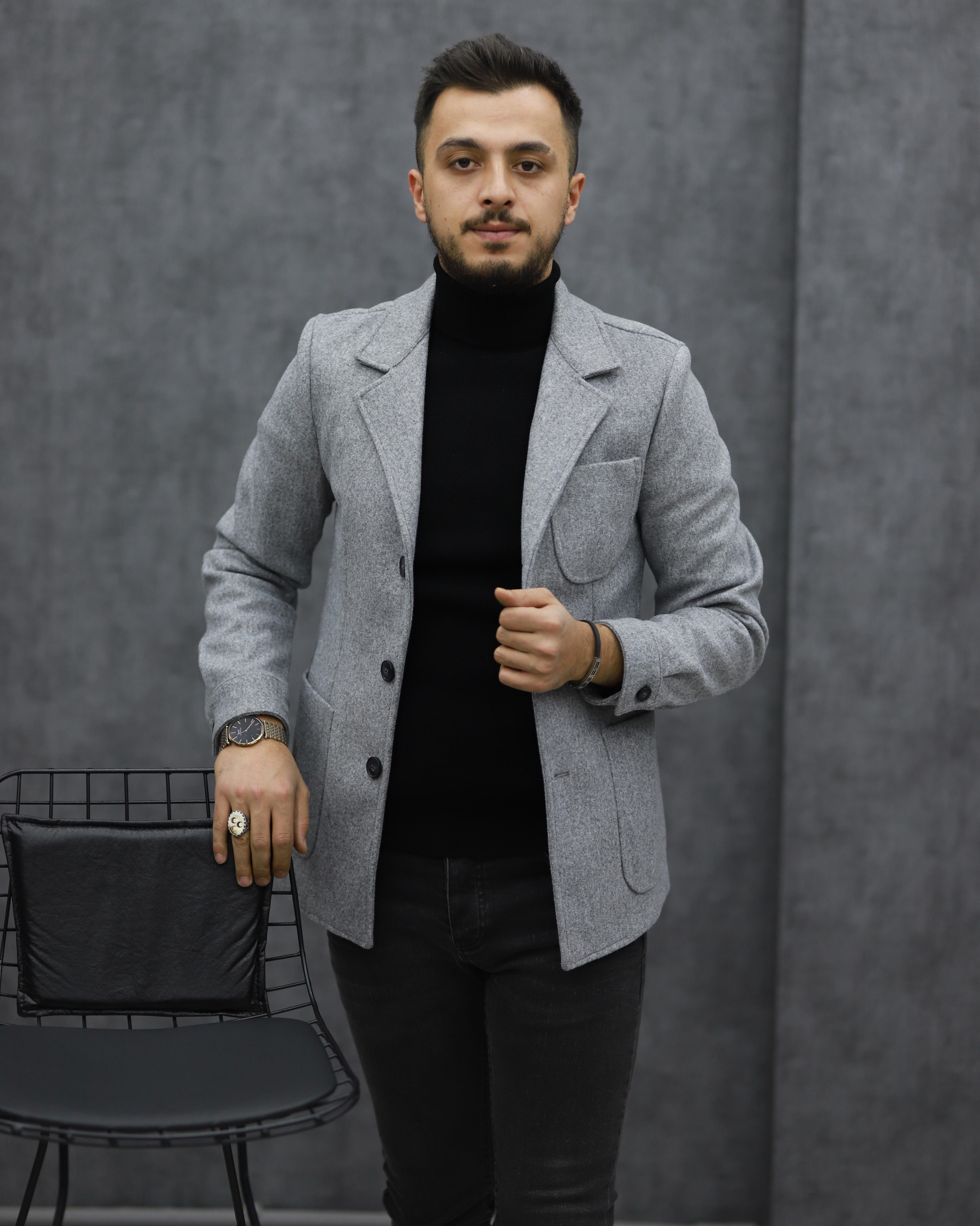 RAVMEN 6198 TORBA CEP KAŞE SPOR CEKET(A.GRİ)