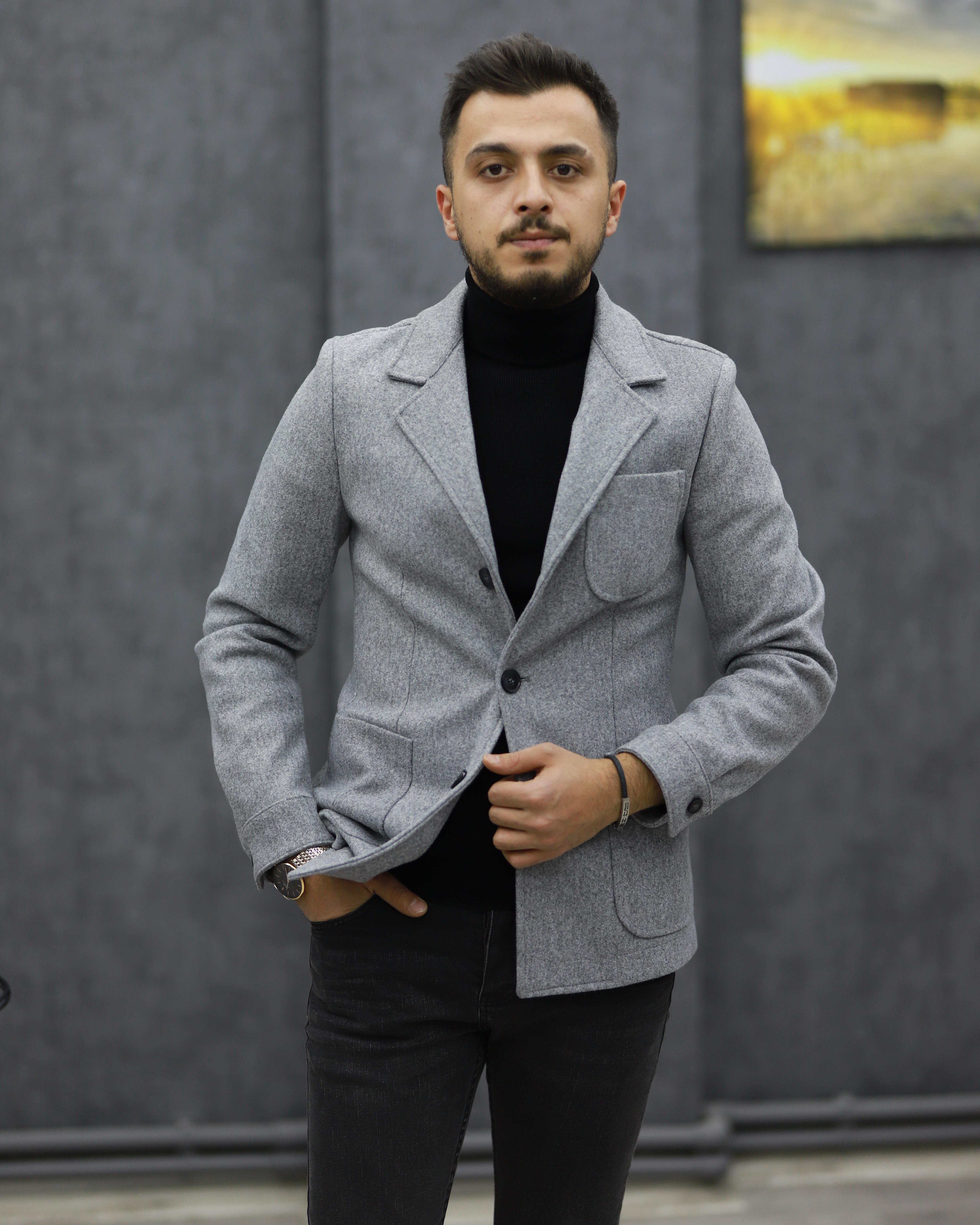 RAVMEN 6198 TORBA CEP KAŞE SPOR CEKET(A.GRİ)