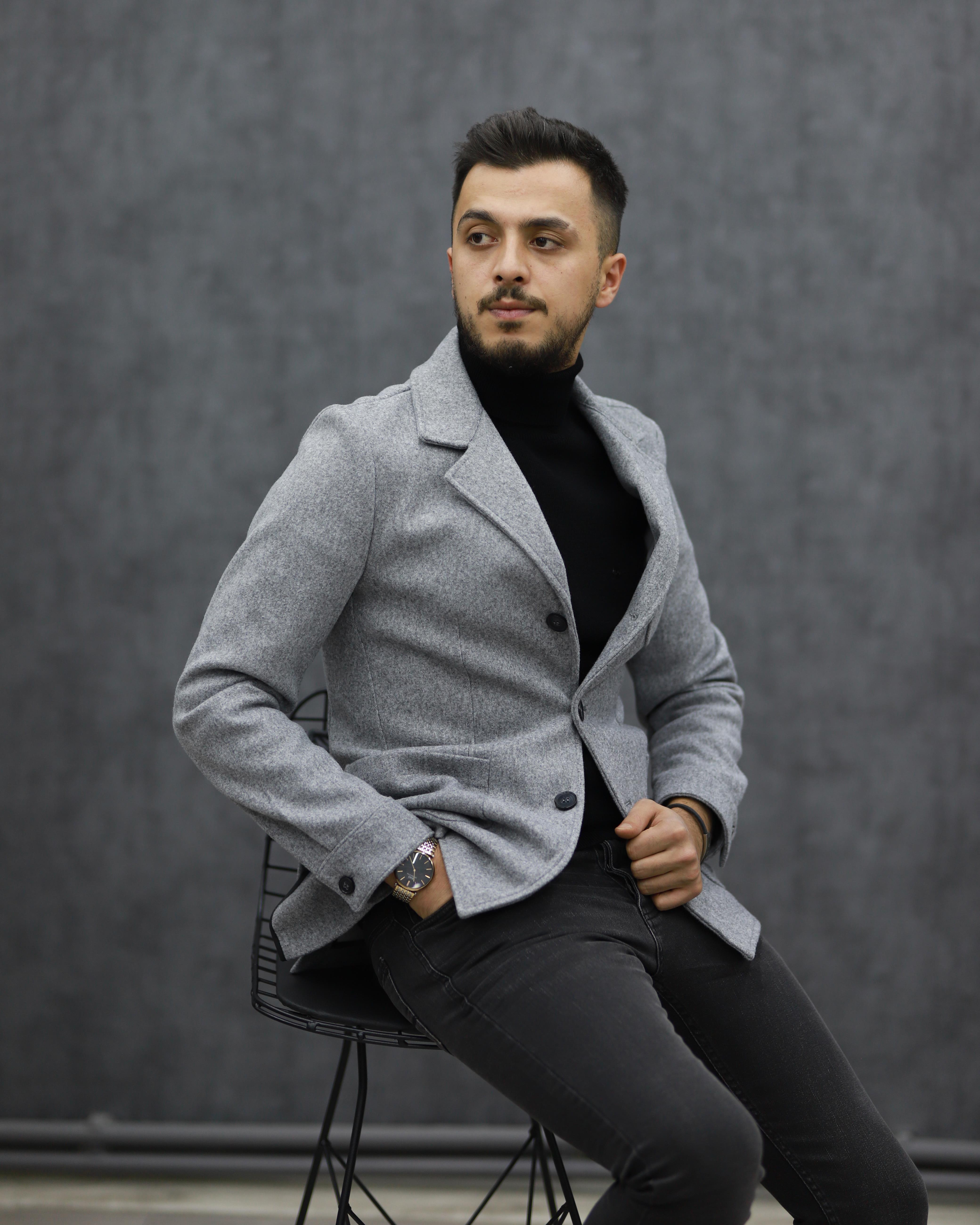 RAVMEN 6198 TORBA CEP KAŞE SPOR CEKET(A.GRİ)