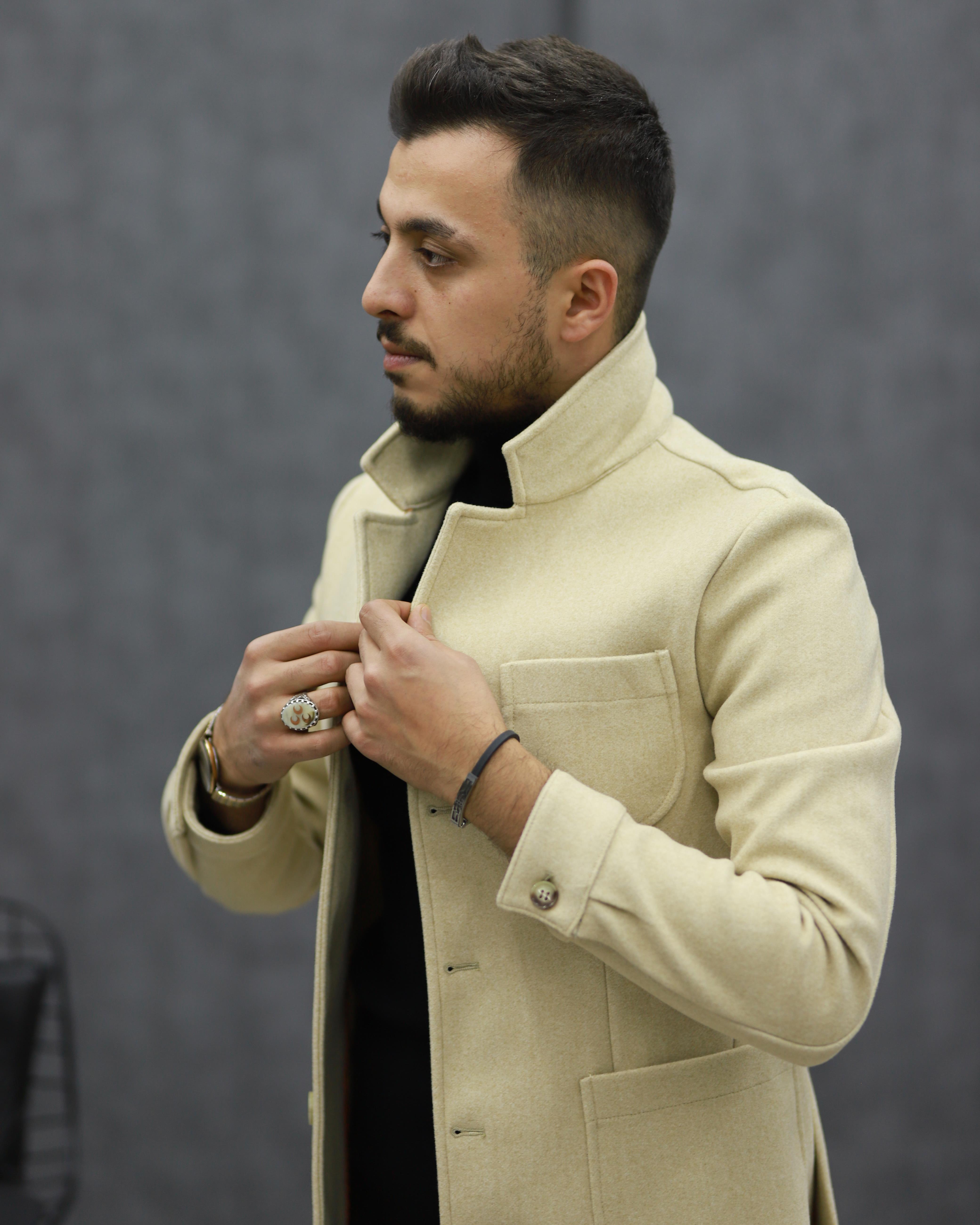 RAVMEN 6198 TORBA CEP KAŞE SPOR CEKET(KREM)