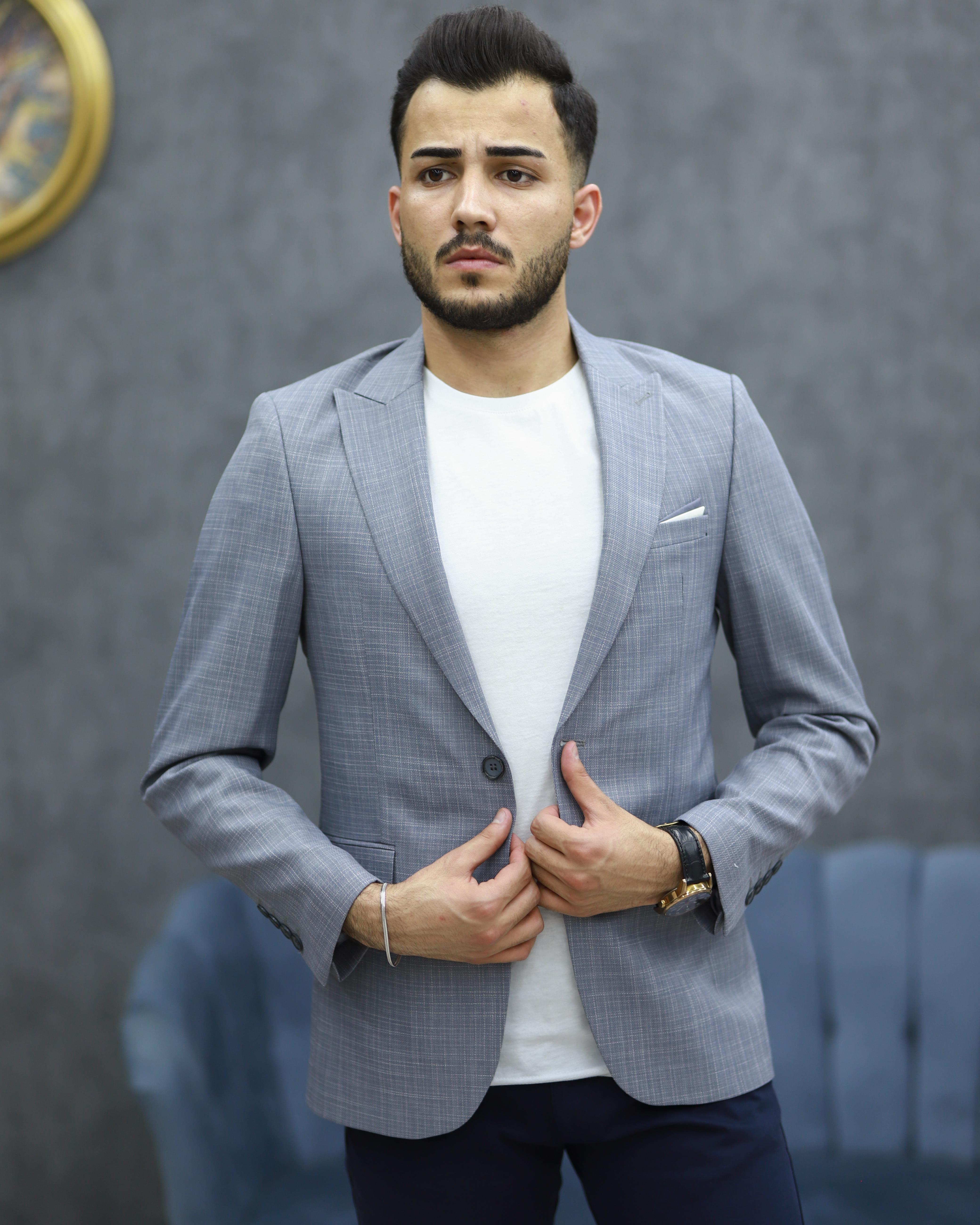 SAVARA 60307 SLİMFİT CEKET(A.MAVİ)