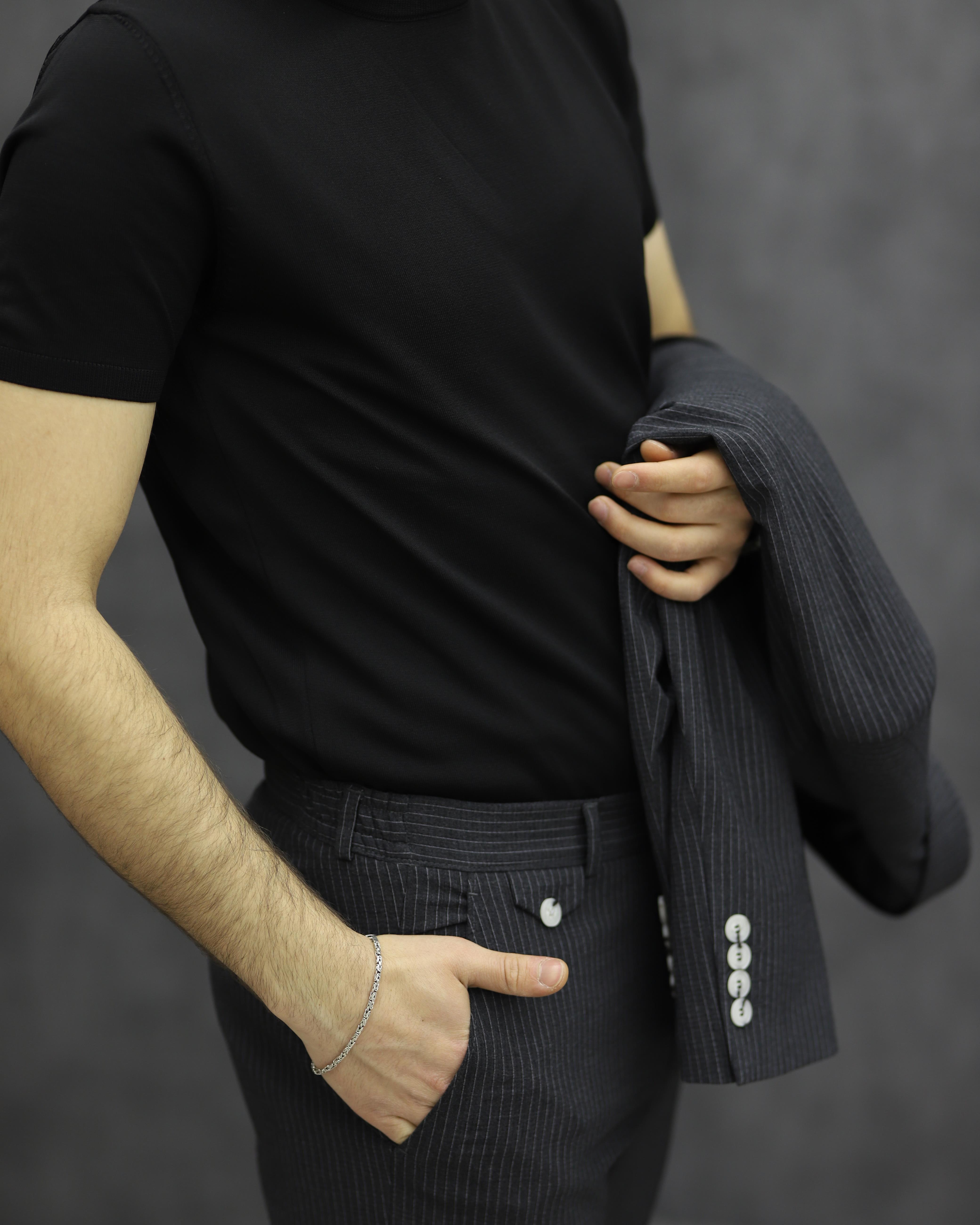 SUIT SARTORIA 2608 SLİMFİT GOFRELİ TORBA CEPLİ SPOR TAKIM ELBİSE(FÜME)