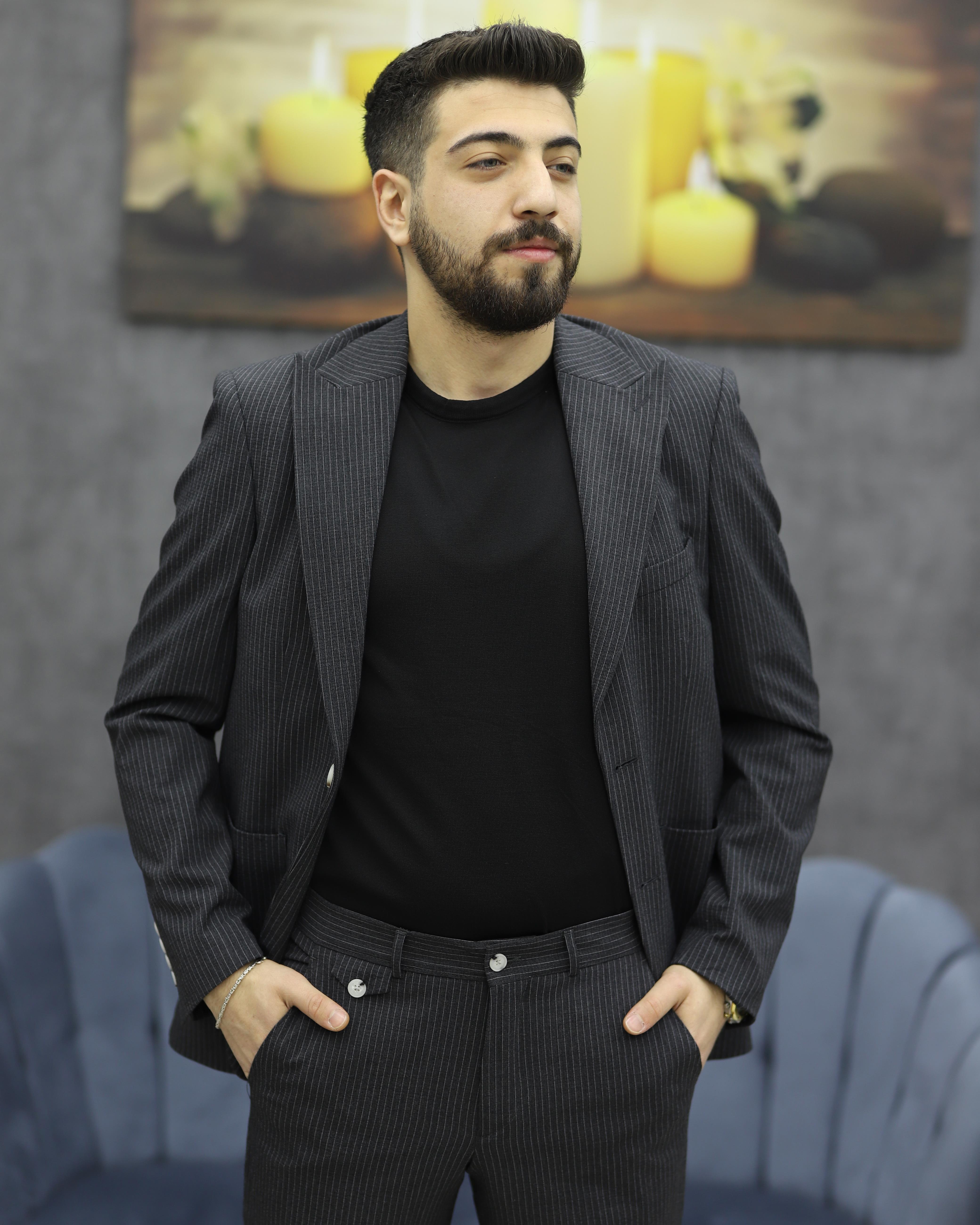 SUIT SARTORIA 2608 SLİMFİT GOFRELİ TORBA CEPLİ SPOR TAKIM ELBİSE(FÜME)