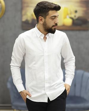 ASSENTE 651 SLİMFİT SPOR GÖMLEK(BEYAZ)