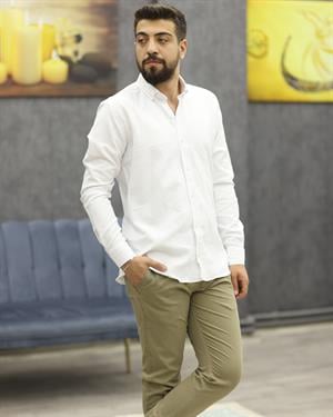 AVASAR 2257 SLİMFİT KETEN PANTOLON(BEJ)