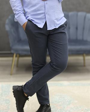 AVASAR 2369 SLİMFİT KETEN PANTOLON(İNDİGO)