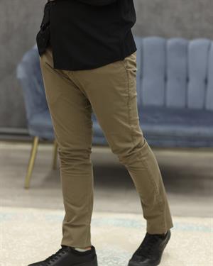 AVASAR 2381 SLİMFİT KETEN PANTOLON(VİZON)