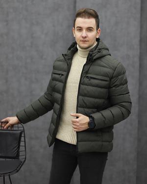 BİGAZZİ 99433 KAPŞONLU ŞİŞME MONT(YEŞİL)