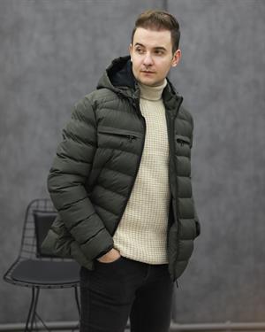 BİGAZZİ 99433 KAPŞONLU ŞİŞME MONT(YEŞİL)