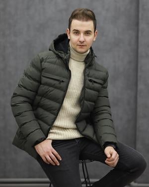 BİGAZZİ 99433 KAPŞONLU ŞİŞME MONT(YEŞİL)