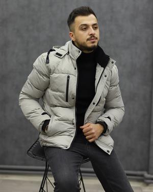 BİGAZZİ 99447 KAPŞONLU ŞİŞME KABAN(TAŞ)