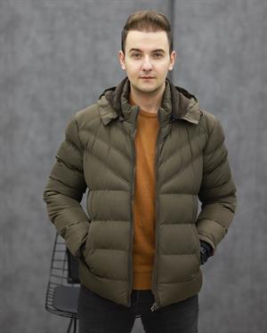 BİGAZZİ 99491 KAPŞONLU ŞİŞME MONT(KAHVE)