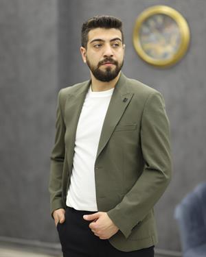 CARUTTE 26 SLİMFİT TORBA CEPLİ GOFRELİ TEK CEKET(HAKİ)