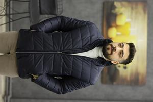 COSTUMEN 3794 YAKA KÜRKLÜ ŞİŞME KABAN(LACİVERT)