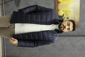 COSTUMEN 3794 YAKA KÜRKLÜ ŞİŞME KABAN(LACİVERT)