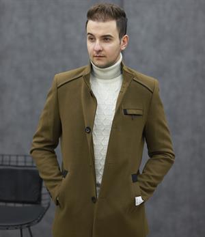 COSTUMEN 608 HAKİM YAKA KAŞE KABAN(TABA)