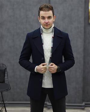COSTUMEN 6353 ATKILI KAŞE KABAN(LACİVERT)