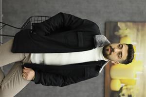 COSTUMEN 6519 YAKA KÜRKLÜ SÜET KABAN(SİYAH)