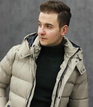 COSTUMEN 7511 KAPŞONLU ŞİŞME KABAN(KREM)