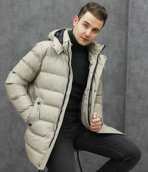 COSTUMEN 7511 KAPŞONLU ŞİŞME KABAN(KREM)