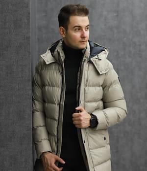 COSTUMEN 7511 KAPŞONLU ŞİŞME KABAN(KREM)